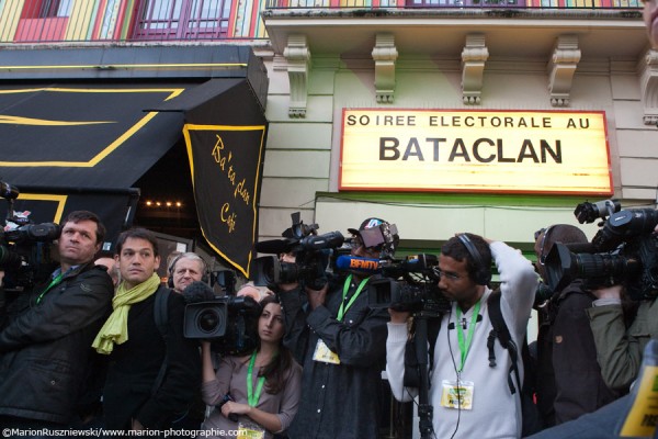 EELV - Soirée électorale du premier tour des présidentielles au Bataclan, Paris