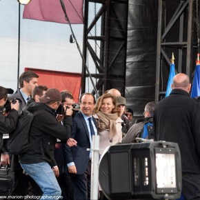 Grand Rassemblement de François Hollande, candidat aux élections présidentielles, sur l’esplanade du Château de Vincennes, 15/04/2012